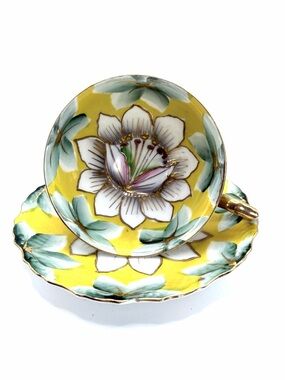 Vintage Trimont China Teacup & Saucer, Made in Occupied Japan, c. 1945-1952